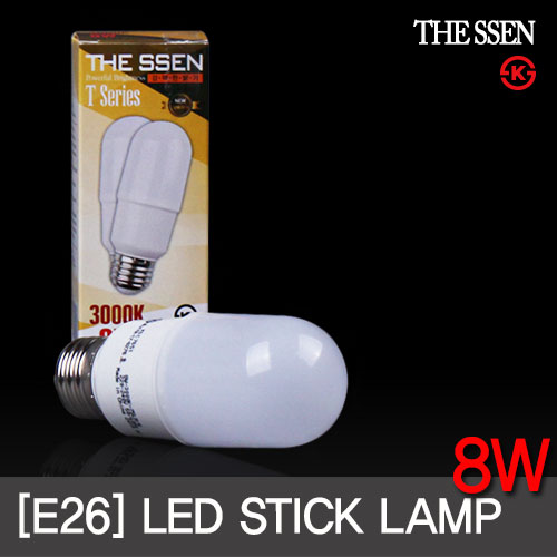 LED 전구 8W 스틱 램프 E26 주광색/전구색 KS인증 엘이디램프 /THE SSEN