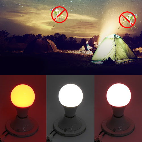 LED전구 모기기피등 9W E26 3단계모드 캠핑 해충 퇴치 램프