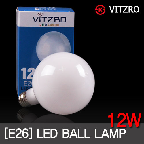 LED전구 볼램프 12W E26(긴소켓) 주광색/전구색 삼파장 대체용 볼구 /비츠로