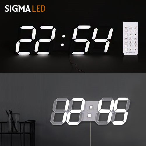 시그마 LED벽시계(리모컨 포함) 화이트 대형