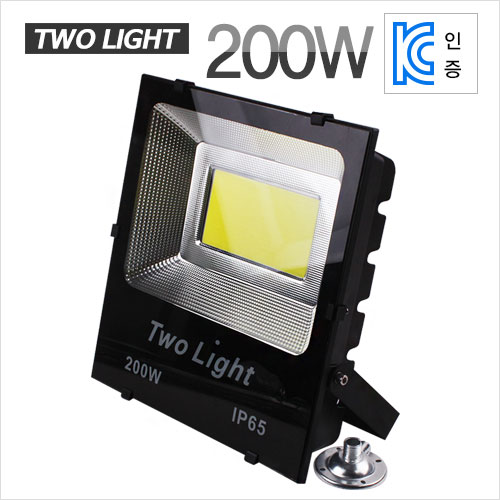 사각 LED투광기 블랙 200W 확산형 주광색 IP65 서치라이트 국산 /투라이트