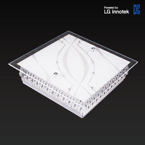 국내산 LED사각직부등 물결 15W 주광색(하얀빛) 현관/베란다/LG이노텍칩 /선우