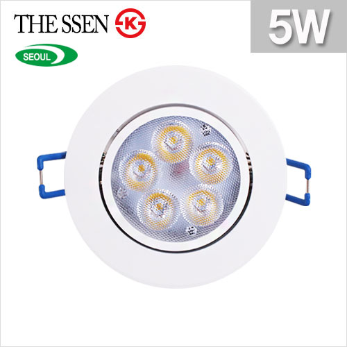 THE SSEN LED 회전 매입등 화이트 5W