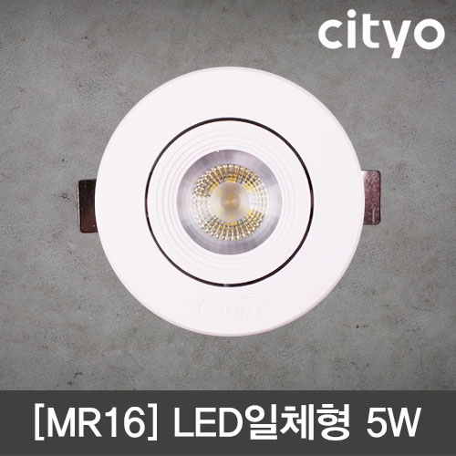 씨티 LED MR16 일체형 AC 매입등 5W